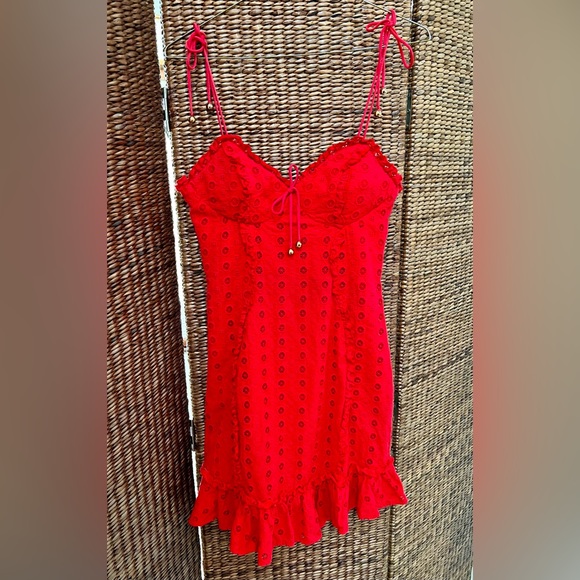 ☎️❤️ Hello Molly Red Mini Dress ❤️☎️ Size Small (8) Excellent Condition RRP $85 - Picture 9 of 13
